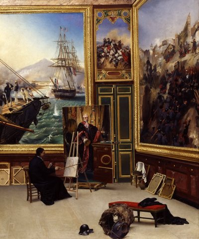 Bror Philippe kopierer portrættet af Marquis de Fontanes i Versailles-museet af Emile Jean Horace Vernet