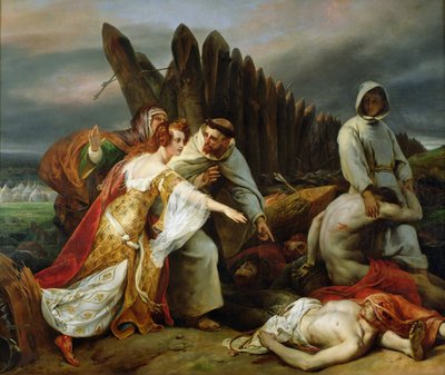 Edith finder liget af Harold, 1828. af Emile Jean Horace Vernet