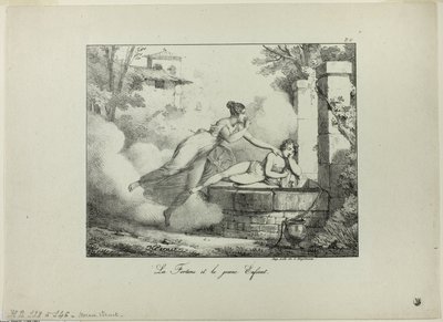 Fortune og det lille barn af Emile Jean Horace Vernet