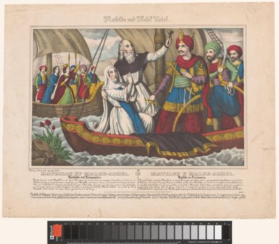 Fængsling af Mathilde Mathilde et Malek Adhel (titel på objekt) af Emile Jean Horace Vernet