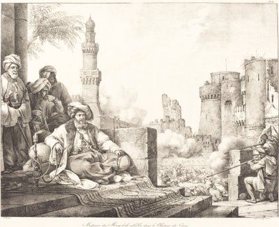 Massakren på Mameluk-oprørerne i Kairo Slot af Emile Jean Horace Vernet