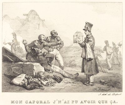 Min korporal, jeg kunne kun få det her af Emile Jean Horace Vernet
