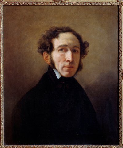 Portræt af Etienne Arago (1802-1892), dramatisk forfatter, politiker, borgmester i Paris. Maleri af Emile Dit Horace Vernet (1789-1863) af Emile Jean Horace Vernet