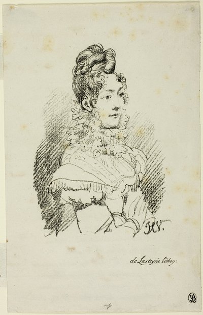 Portræt af Madame Perregaux af Emile Jean Horace Vernet
