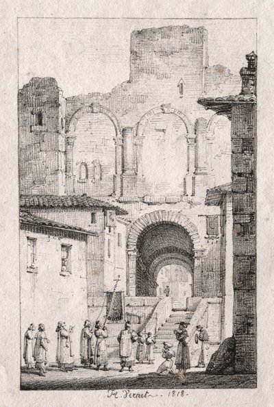 Procession ved Arles af Emile Jean Horace Vernet