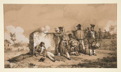 Soldater i træfninger af Emile Jean Horace Vernet