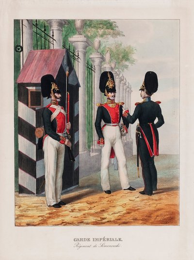 Semenovsky Life-Guards Regiment, første fjerdedel af det 19. århundrede. af Emile Jean Horace Vernet