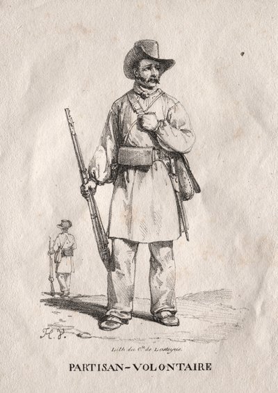 Frivillig partisan, 1822. af Emile Jean Horace Vernet
