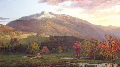 Mount Monroe og Adams, ca. 1874 olie på panel af Horace Wolcott Robbins