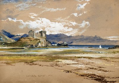 Knock Castle, Skye, ca. 1834 (akvarel) af Horatio McCulloch