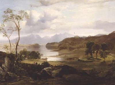 Loch Fad: Arran in the Distance af Horatio McCulloch