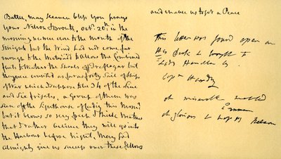 Brev fra Lord Horatio Nelson til Lady Emma Hamilton, 19. oktober 1805 af Horatio Nelson