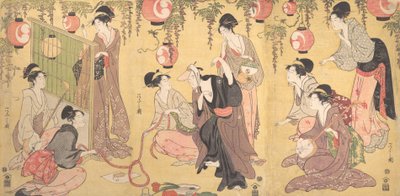 En parodi på Yuranosuke i Pleasure Quarters, ca. 1797. af Hosoda Eishi