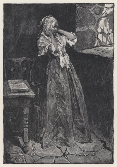 Marie Antoinette i fængslet i templets tårn af Howard (after) Pyle