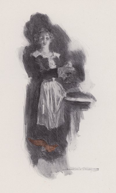 Illustration til Evangeline, A Tale of Arcadie, af Henry Wadsworth Longfellow (litho) af Howard Chandler (after) Christy