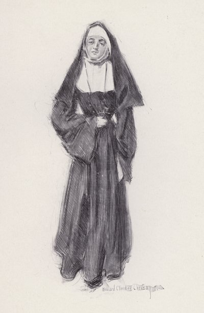 Illustration til Evangeline, A Tale of Arcadie, af Henry Wadsworth Longfellow (litho) af Howard Chandler (after) Christy