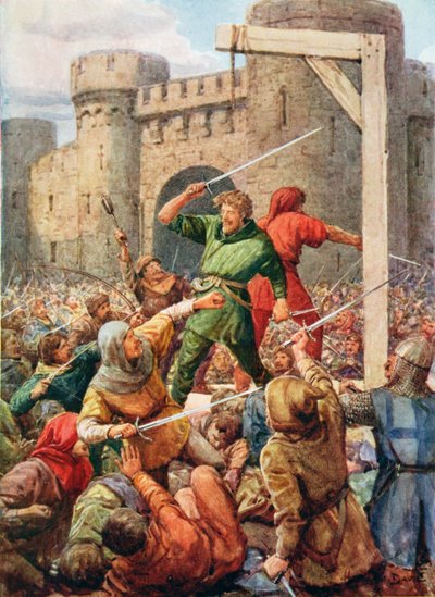 Ryg mod ryg stod de uforfærdede to, illustration fra 