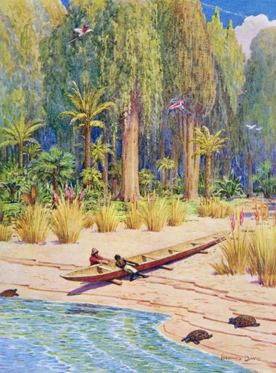 Launching the Canoe, illustration til 