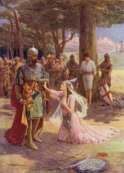 St James of Spain og prinsesse Celestine (farve litho) af Howard Davie