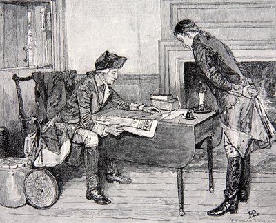 Hale modtager instrukser fra Washington af Howard Pyle