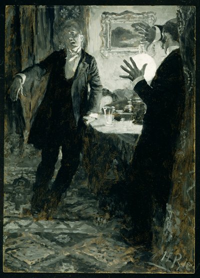 Han satte glasset til sine læber og drak på én gang, fra 