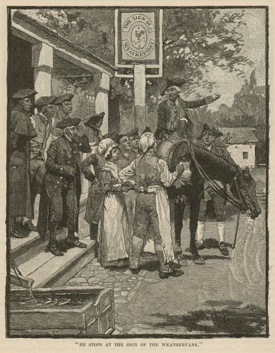 Han stopper ved Vejrhanens tegn af Howard Pyle