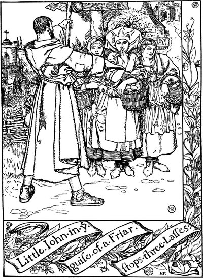 Illustration fra bogen The Merry Adventures of Robin Hood, af Howard Pyle, 1883. af Howard Pyle