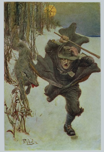 Engang jagtede den Doctor Wilkinson ind i selve byen, illustration fra 