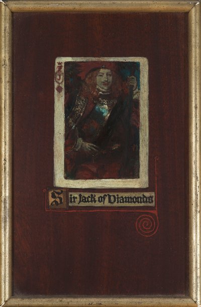 Sir Jack of Diamonds (olie på panel) af Howard Pyle
