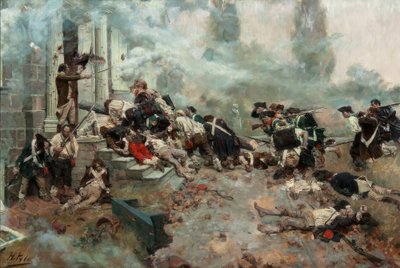 Angrebet på Chew-huset af Howard Pyle