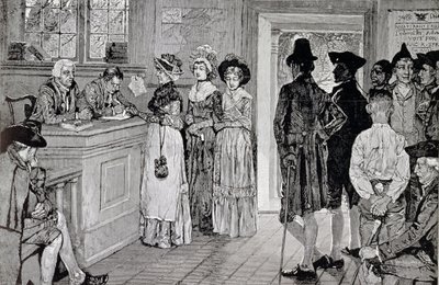 Kvinder ved afstemningen i New Jersey, illustration fra 
