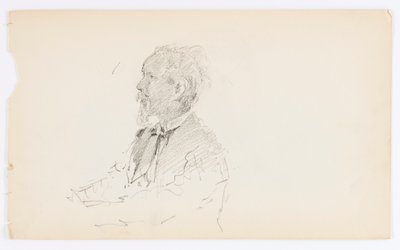 Uden titel (Hoved af skægget mand) af Howard Russell Butler