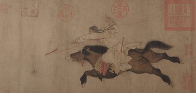 Hjortejagt. af Huang Zongdao