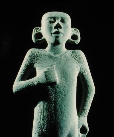 The Young Man of Tamuin, sent efter klassisk periode (1300-1521) (sten) (detaljer fra 207851) af Huaxtec Huaxtec