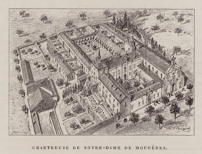 Chartreuse De Notre-Dame De Mougeres (gravering) af Hubert Clerget