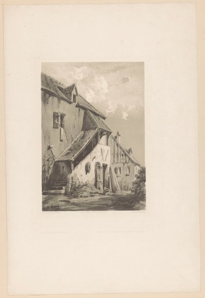 Facade af et gammelt bondehus af Hubert Clerget