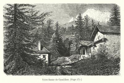 Illustration til Les Deux Robinsons de la Grande-Chartreuse (kobberstik) af Hubert Clerget