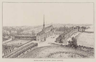 Notre-Dame De Livry, nuværende tilstand (kobberstik) af Hubert Clerget