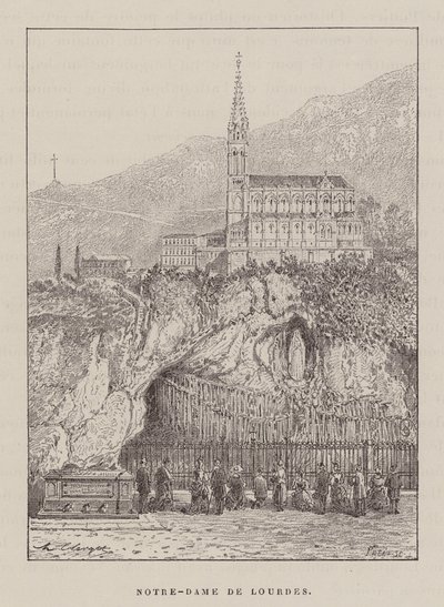 Notre-Dame De Lourdes (kobberstik) af Hubert Clerget