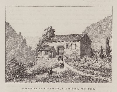 Notre-Dame De Villeneuve, A Lourieres, Pres Foix (kobberstik) af Hubert Clerget