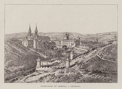 Notre-Dame Du Remede, A Frigolet (engraving) af Hubert Clerget