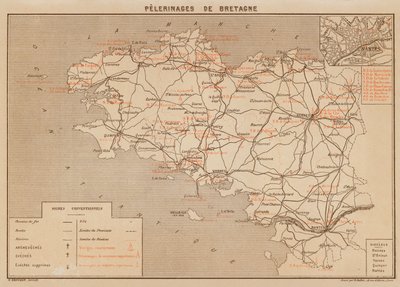 Pelerinages De Bretagne (farvelitografi) af Hubert Clerget