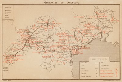 Pelerinages Du Languedoc (farvelitografi) af Hubert Clerget
