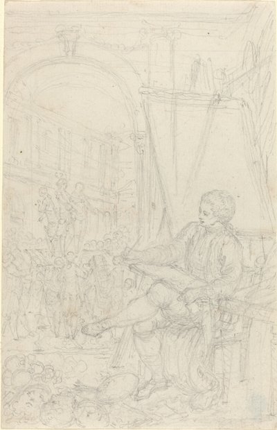 Selvportræt af Hubert Francois Gravelot
