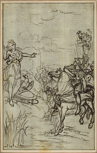 Studie til Lucains "La Pharsale", Canto I af Hubert Francois Gravelot