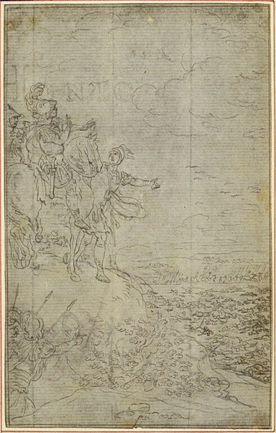 Studie til Lucains "La Pharsale", Canto VII af Hubert Francois Gravelot