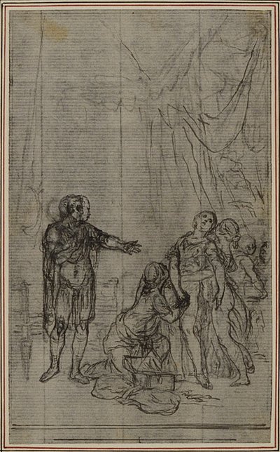 Studie til Lucains "La Pharsale", Canto V af Hubert Francois Gravelot