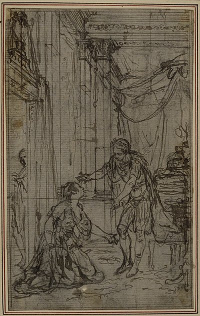 Studie til Lucains "La Pharsale", Canto X af Hubert Francois Gravelot