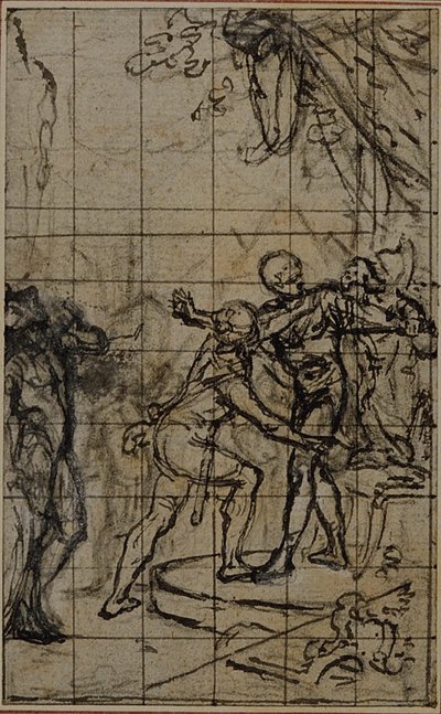 Studie til en illustration i Tacitus "Tibère, ou Les Six Premiers Livres des Annales" Book I, Vol. 1, 2nd Study af Hubert Francois Gravelot