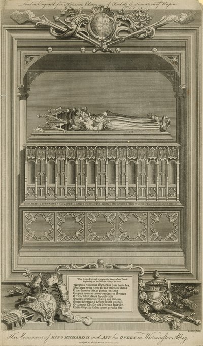 Monumentet af kong Richard II og Ann hans dronning af Hubert Francois Gravelot